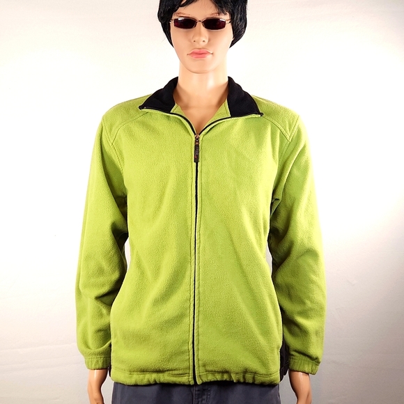 Izod Perform X Fleece Jacket Size L Lime Green - Picture 16 of 16